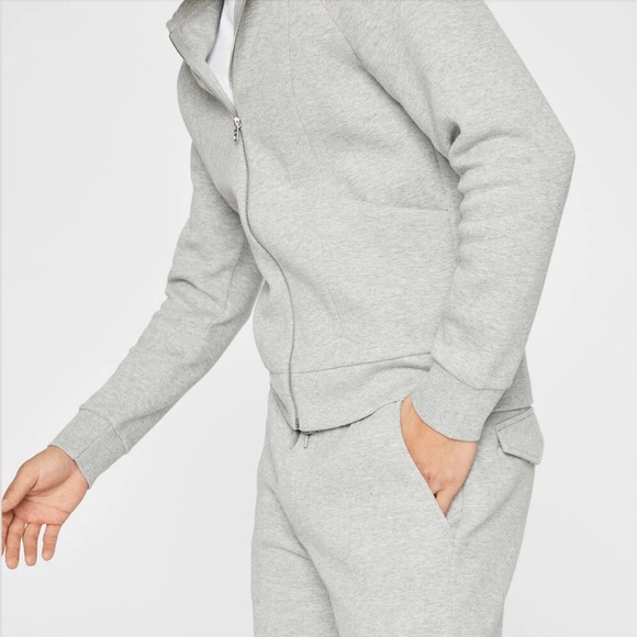 Piqué Scuba Hoodie - New With Tags - NEVER WORN - Grey - Picture 3 of 5